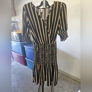 Cato black and gold dress